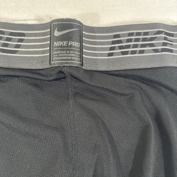 Nike Pro Mens Dry-Fit Pants Sz M Black Compression Tights Activewear Training - Picture 10 of 13